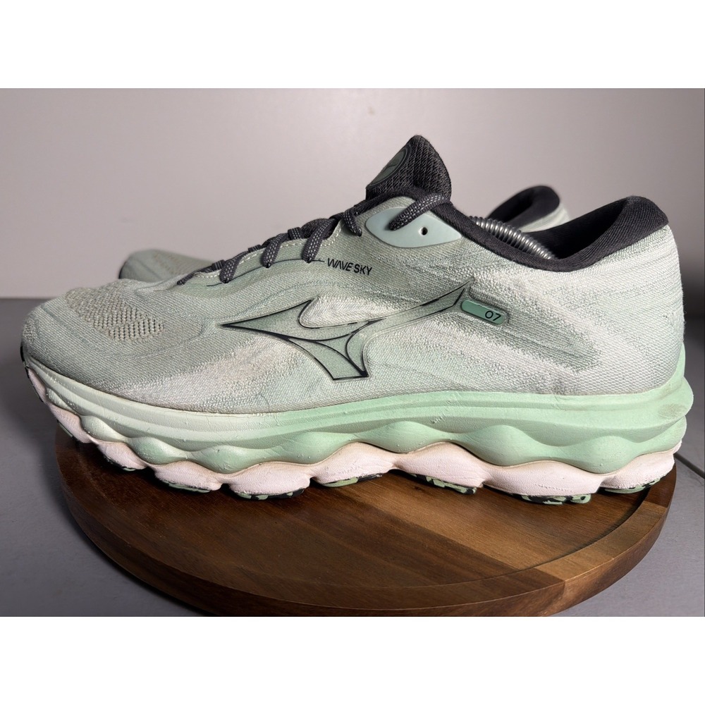 Mizuno Wave Sky 7 Mens Running Shoes Grey Blue Lime J1GC230253 Size 13